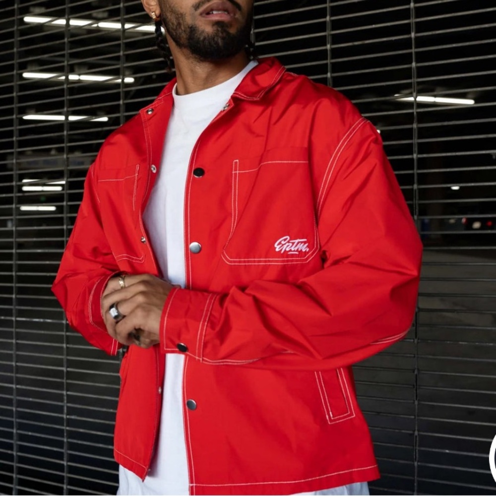 EPTM PACIFIC RED LONG SLEEVE SHIRT JACKET MEN SIZE SMALL NWT